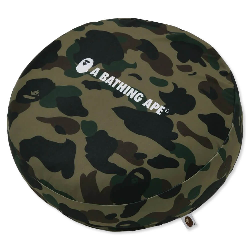 1st Camo Circle Fluffy Beads Cushion - Green, , large image number null