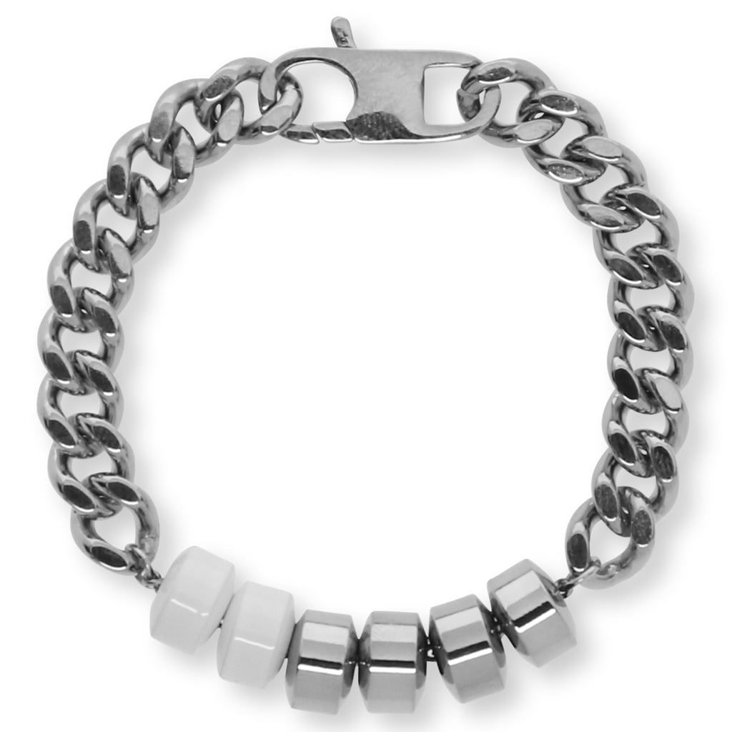 Merge Candy Charm Bracelet - Silver/White