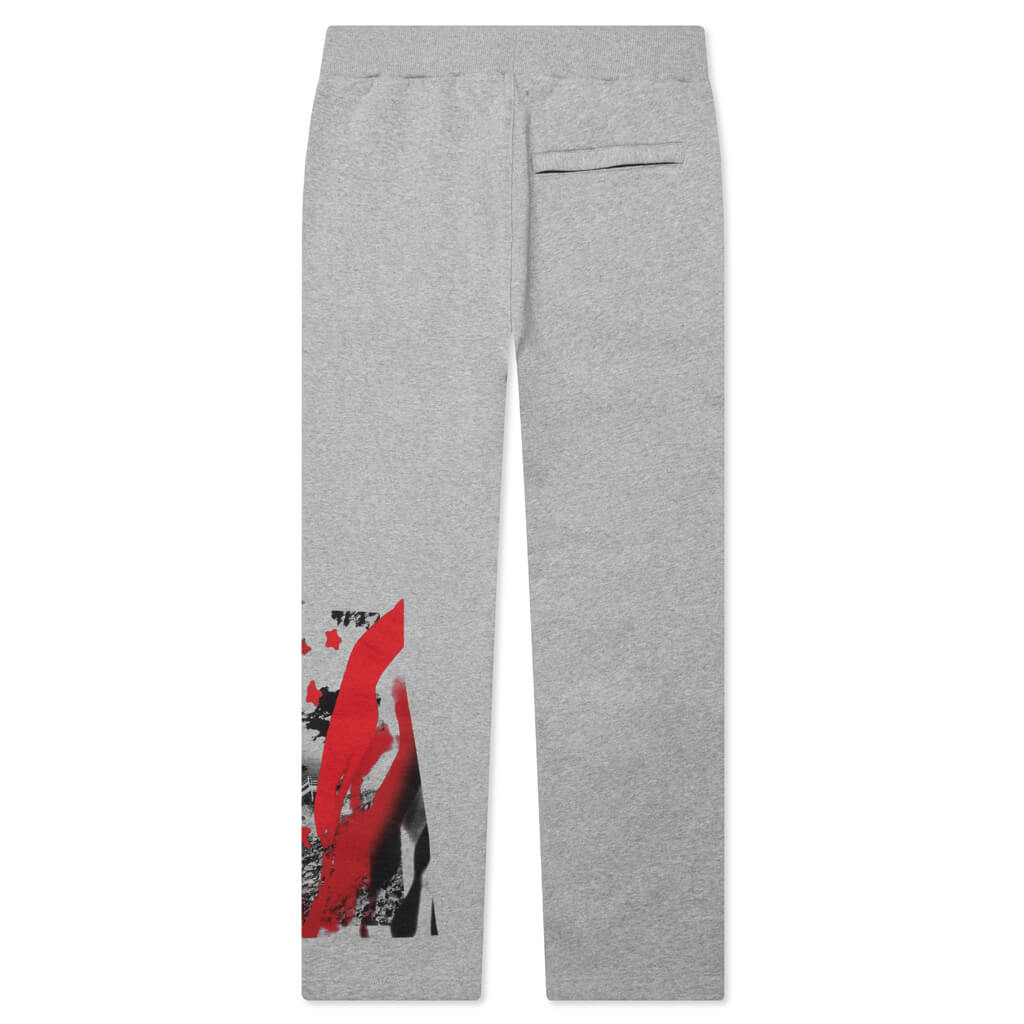 Mirrored Logo Pants - Grey Melange