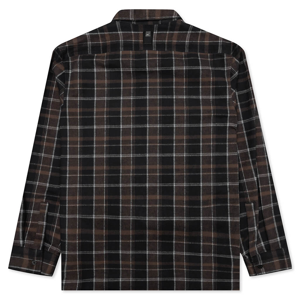 Plaid Logo Shirt - Brown/Black