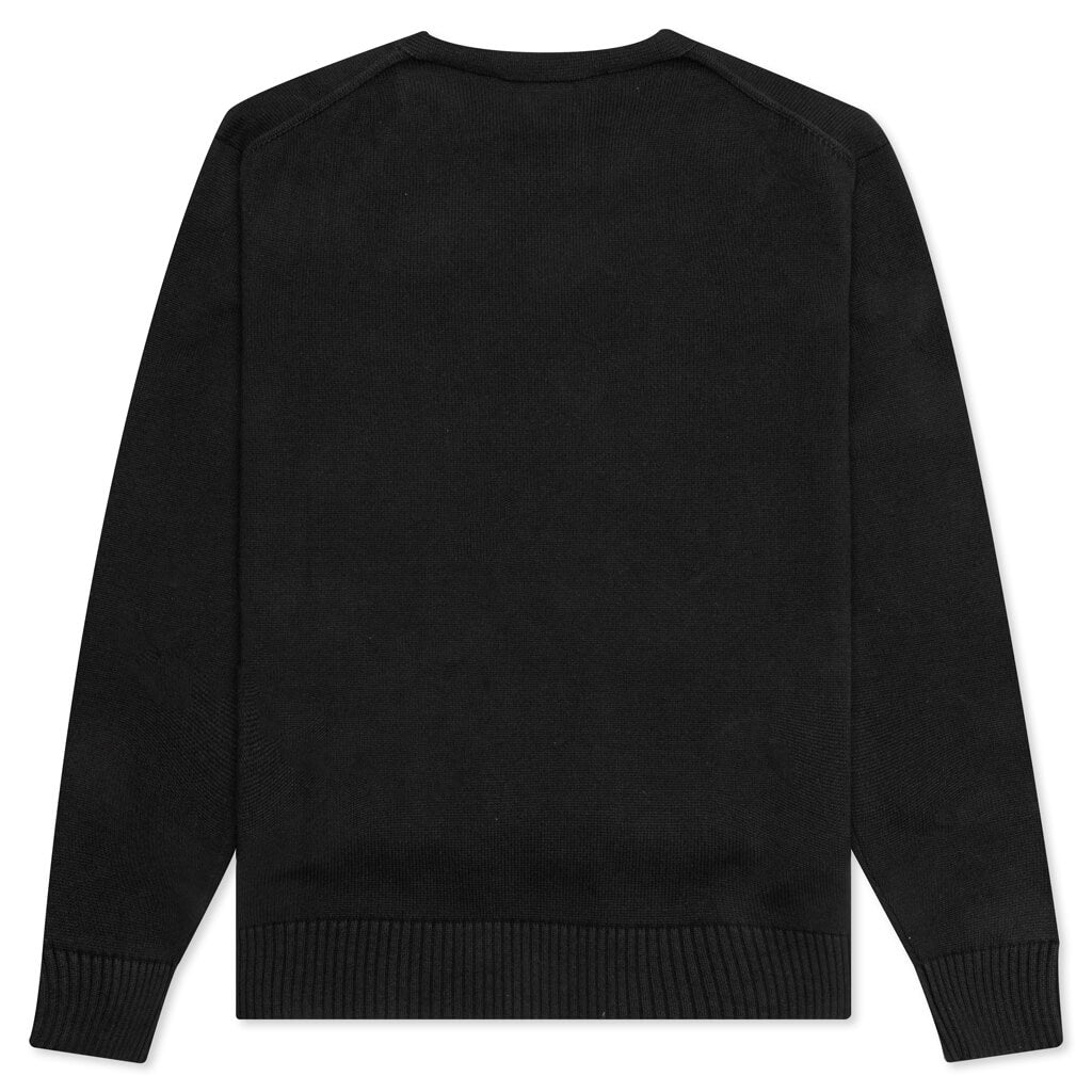 Treated Logo Crewneck Sweater - Black