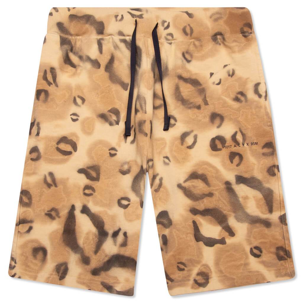 Leo Sweat Shorts - Leopard Pattern
