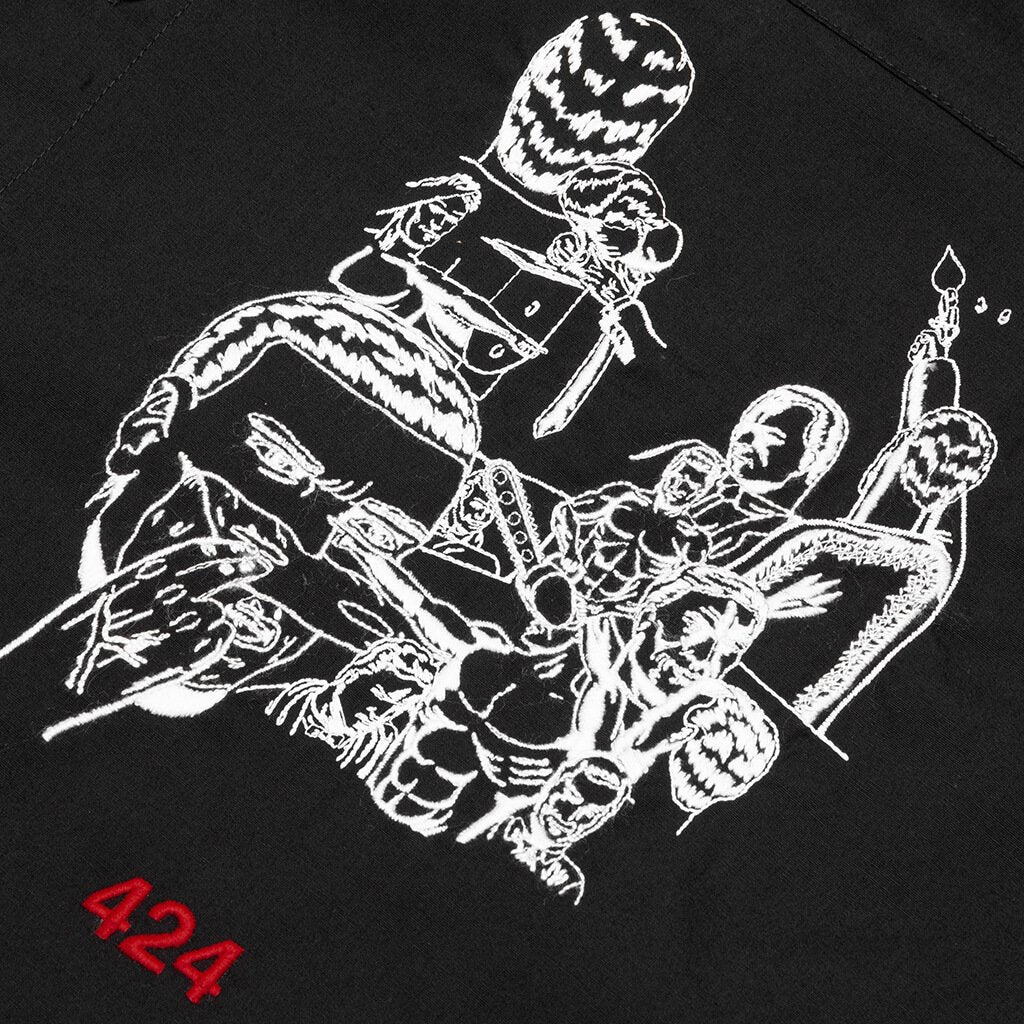 L/S Psycho Embroidery Shirt - Black, , large image number null
