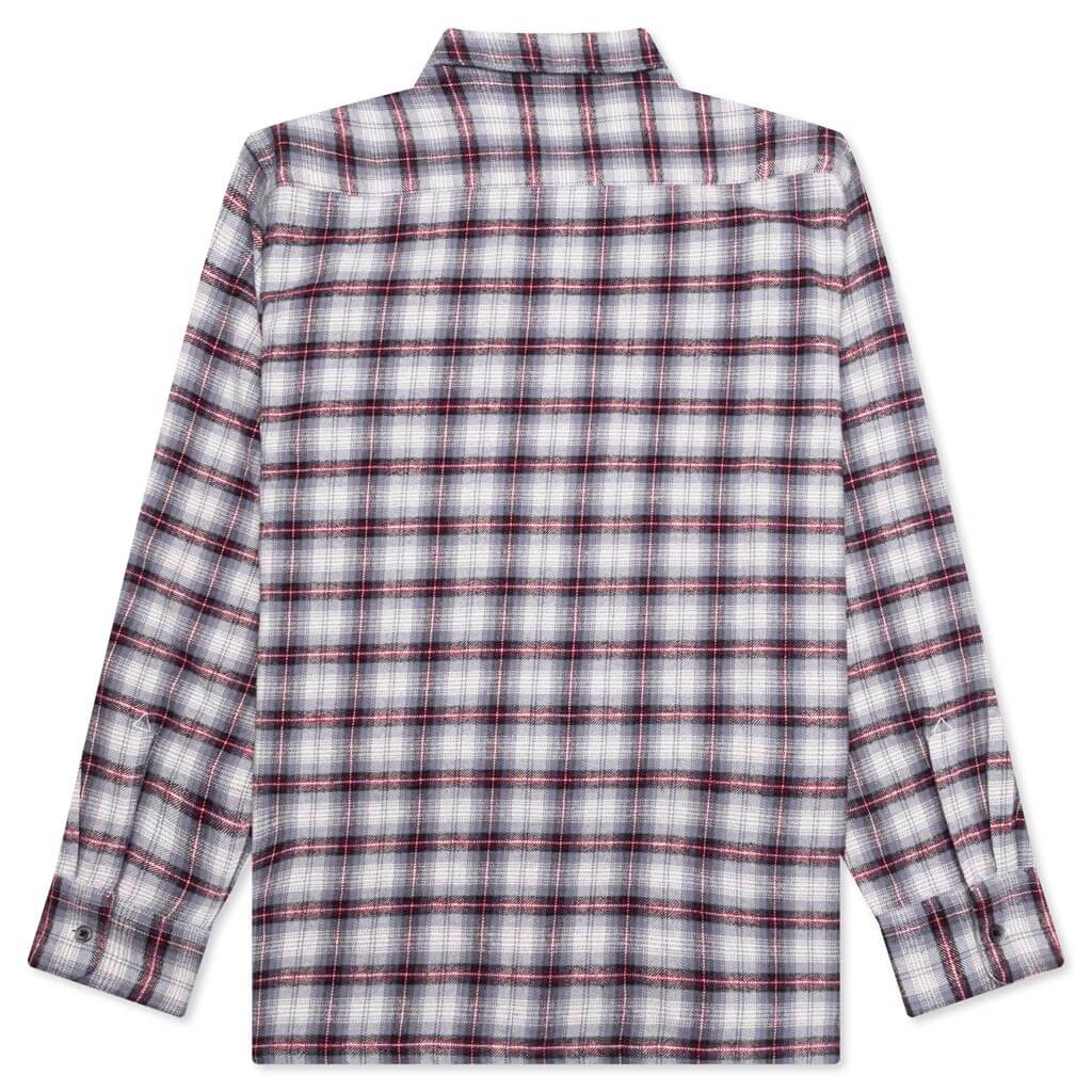 6 Pocket Flannel Shirt - Lavender/Bordeaux, , large image number null