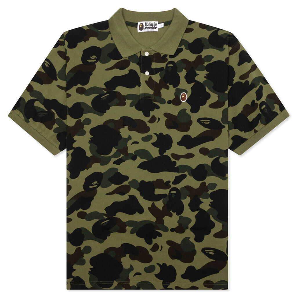 1st Camo One Point Relaxed Fit Polo - Green