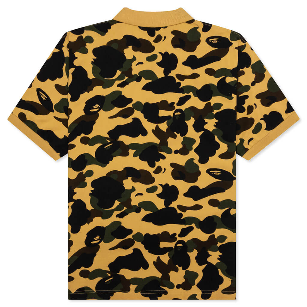 1st Camo One Point Relaxed Fit Polo - Yellow