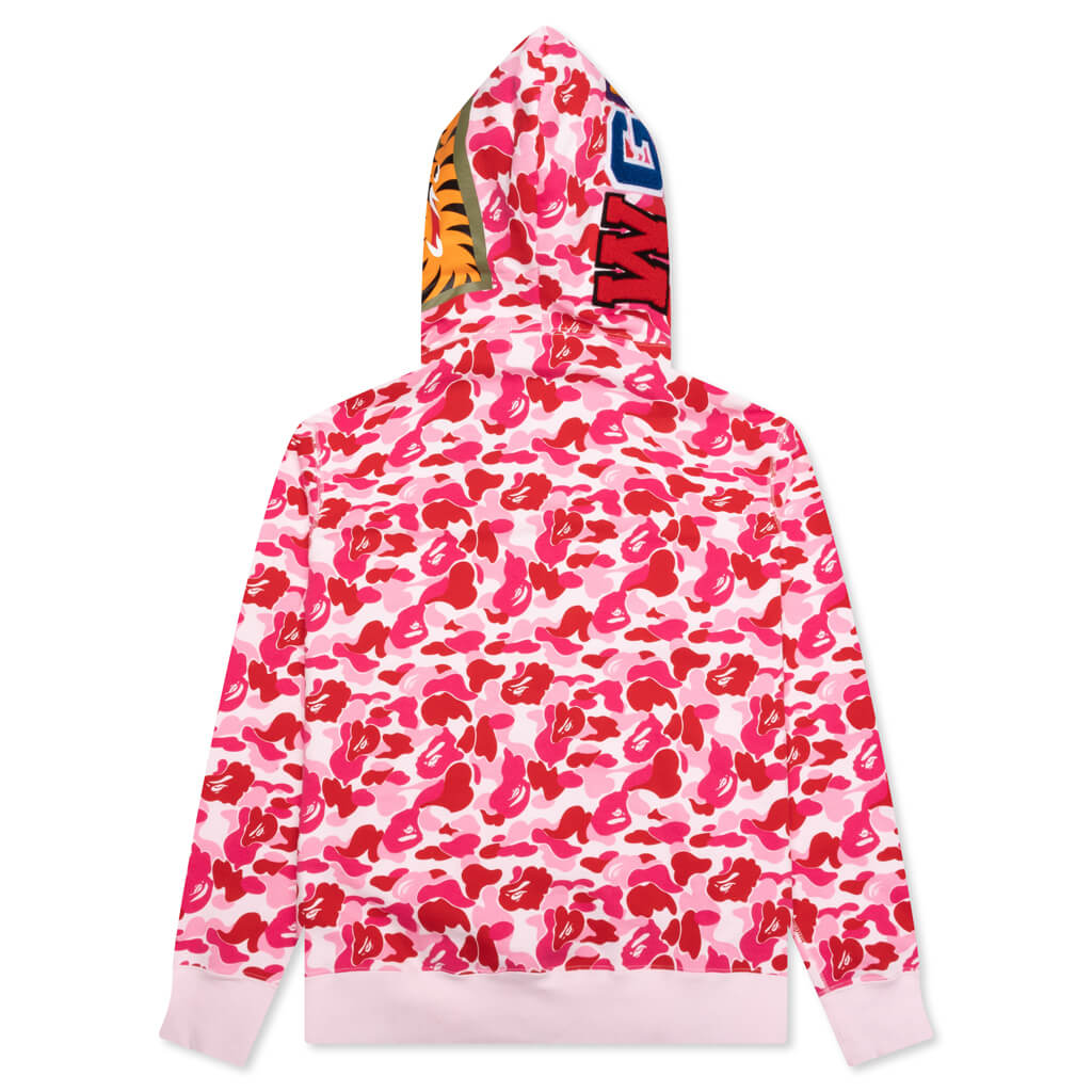 Abc Camo Shark Full Zip Hoodie - Pink, , large image number null