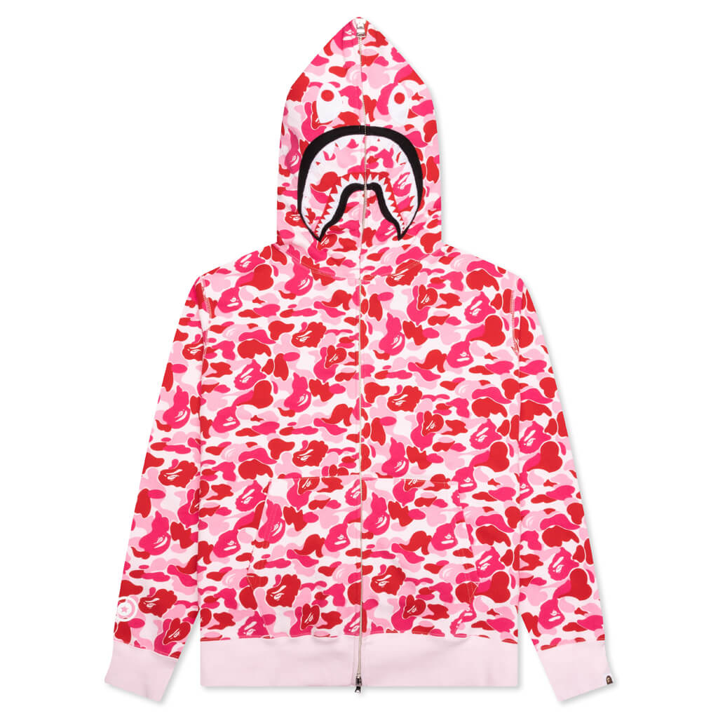 Abc Camo Shark Full Zip Hoodie - Pink, , large image number null
