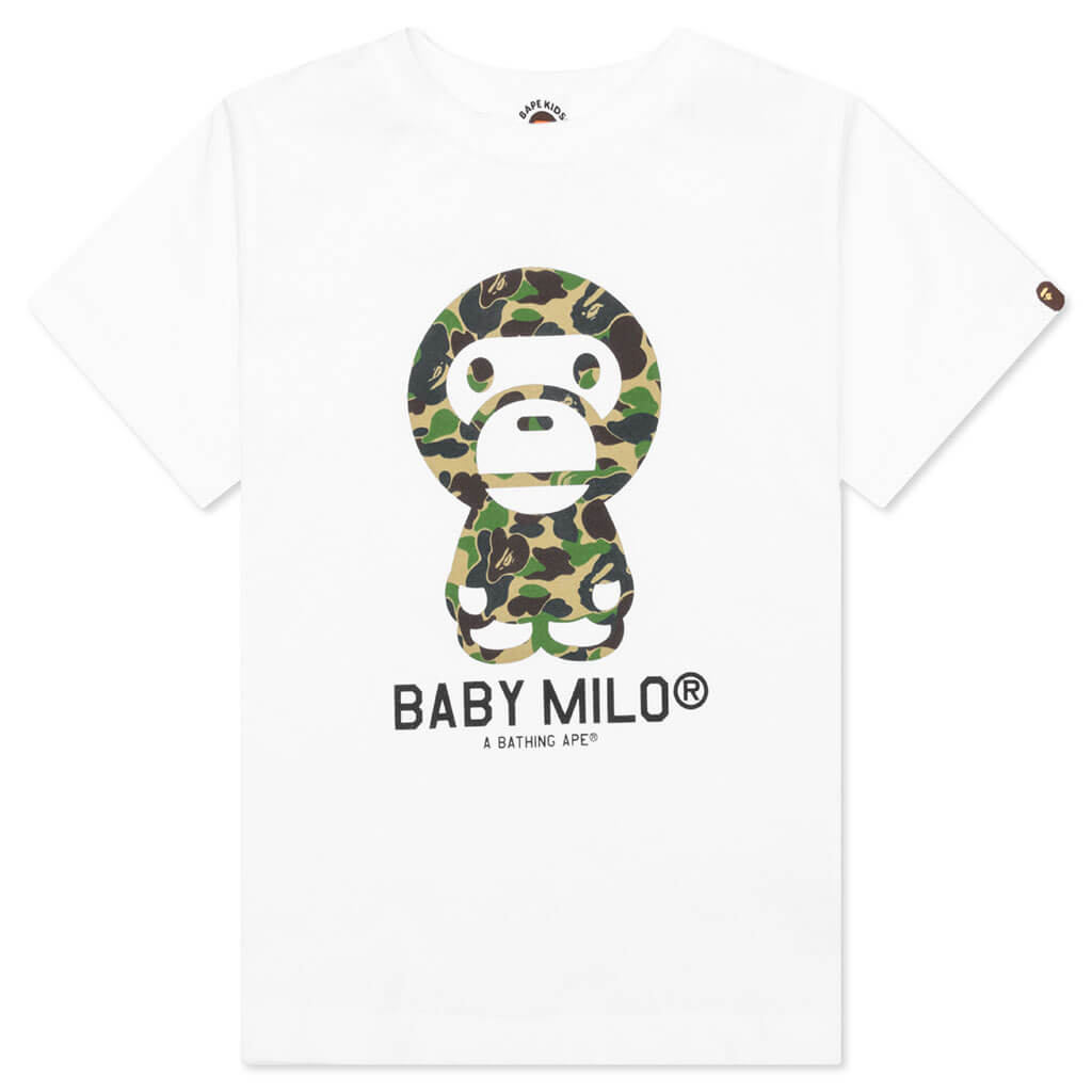 Kids Abc Camo Baby Milo Tee - White, , large image number null