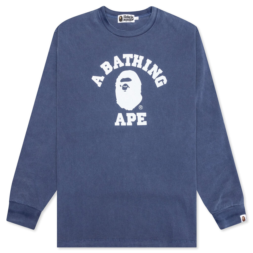Overdye College L/S Tee - Navy, , large image number null