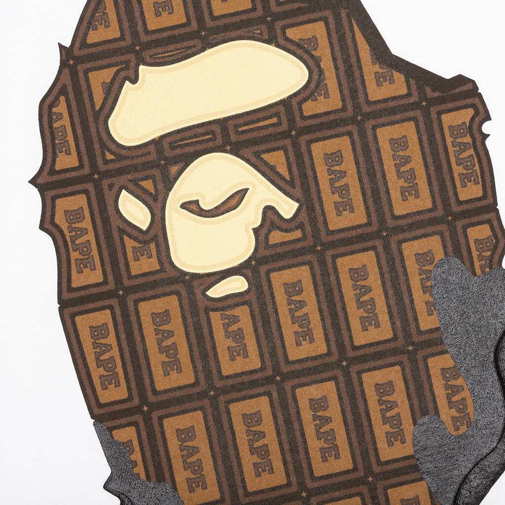 Valentine Chocolate Ape Head Tee - White, , large image number null