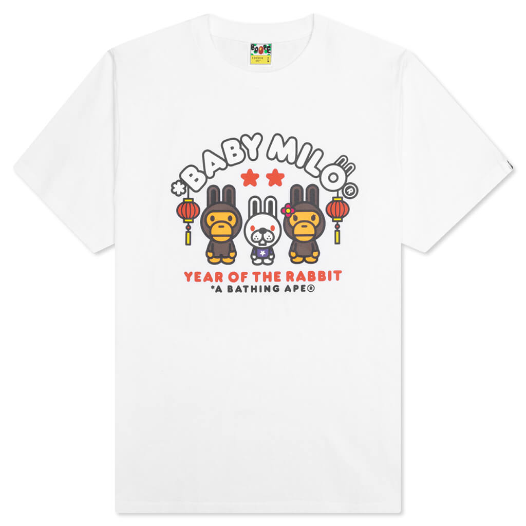 Year Of The Rabbit Baby Milo Tee - White