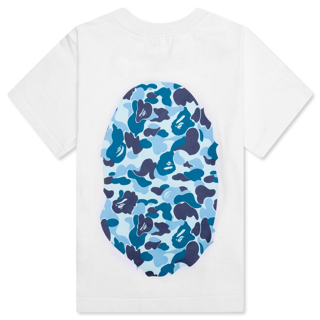 Kid's ABC Camo Big Ape Head Tee - White/Blue, , large image number null