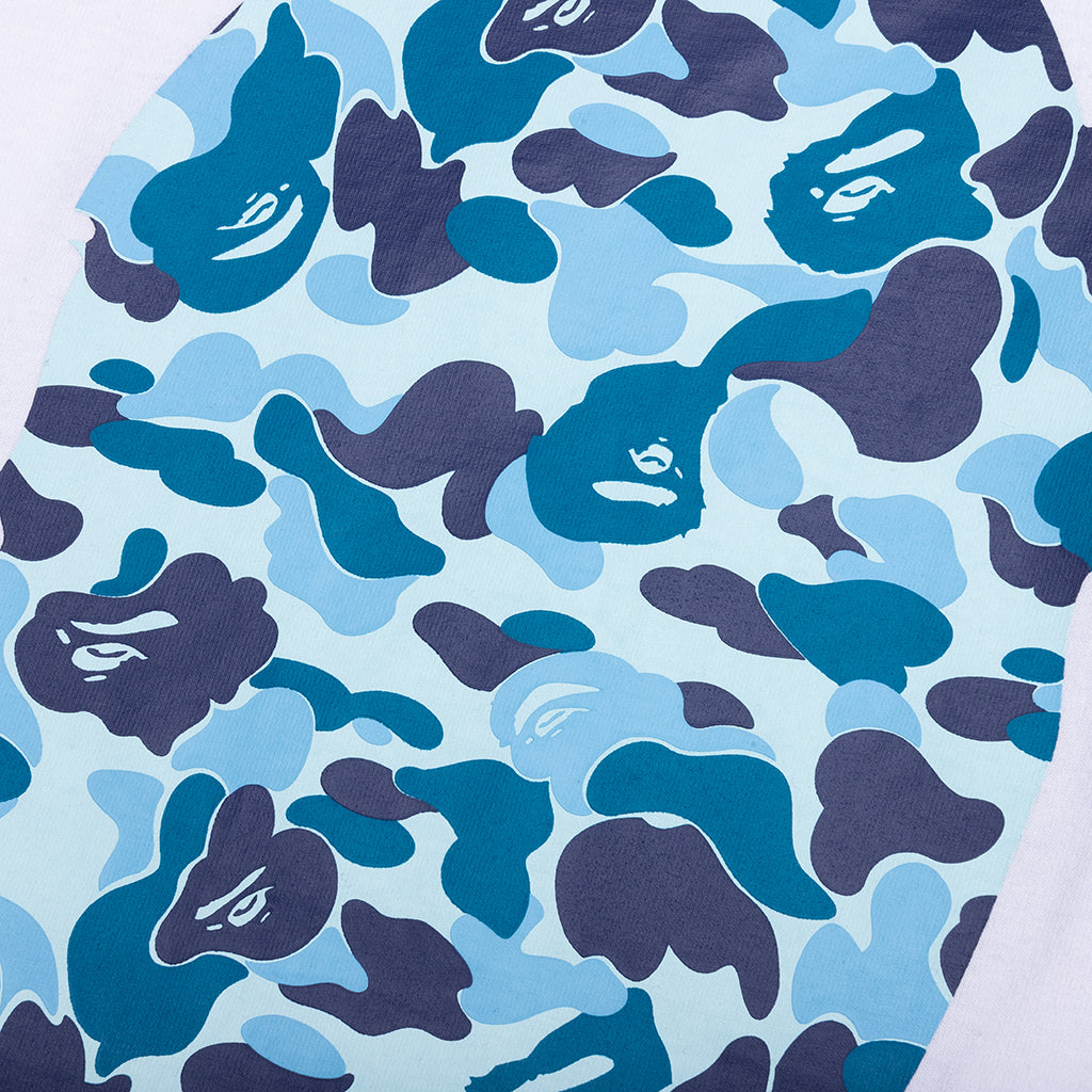 Kid's ABC Camo Big Ape Head Tee - White/Blue, , large image number null