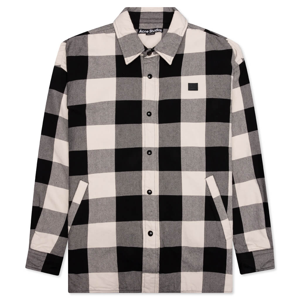 Check Padded Overshirt - Black/White