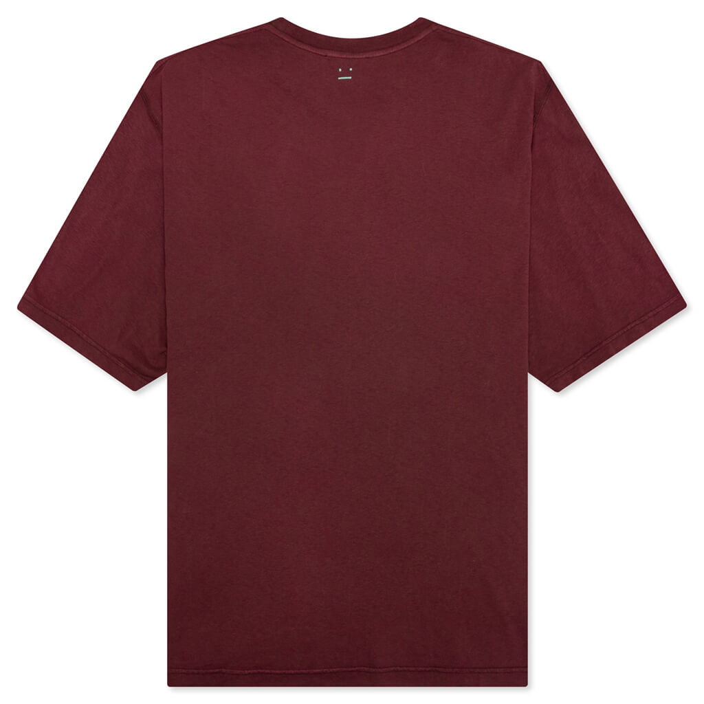 Crew Neck T-Shirt - Wine Red