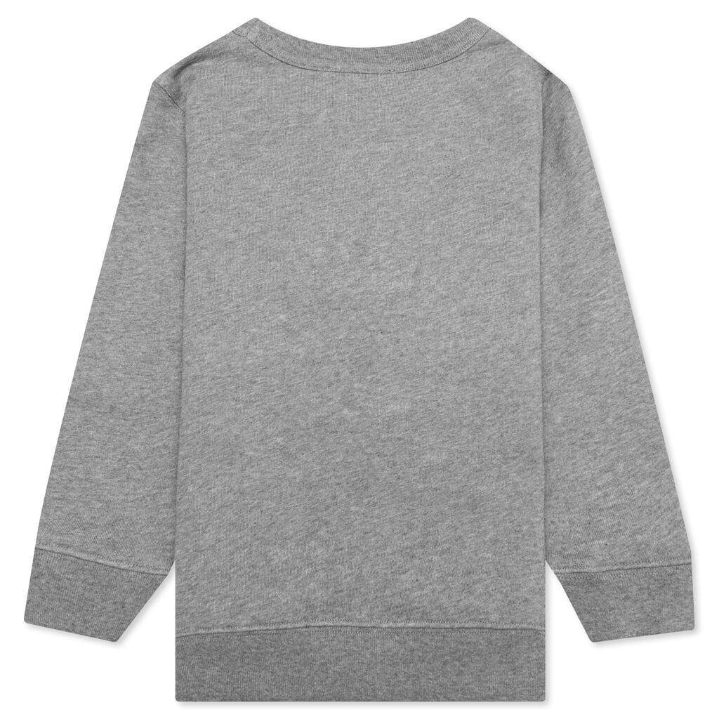 Kid's Crewneck Sweatshirt - Light Grey Melange