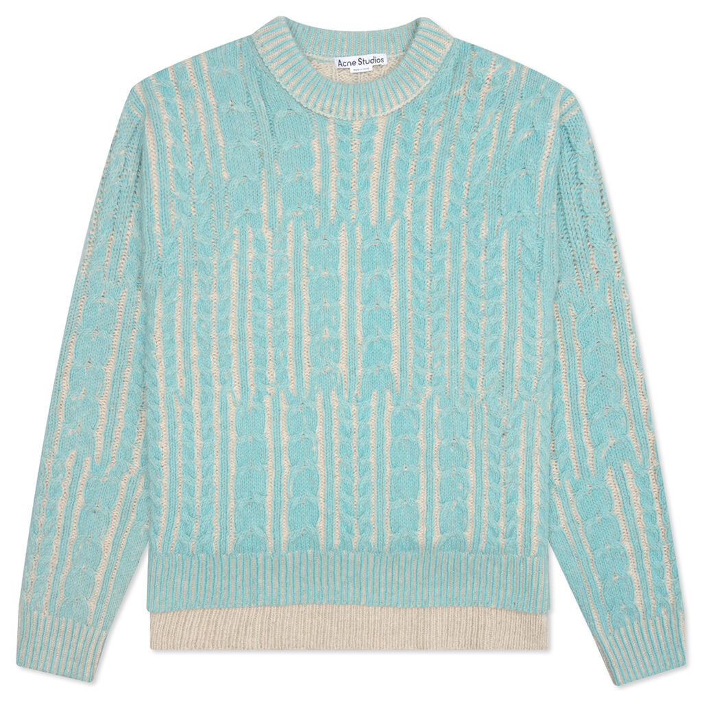 Knitted Crewneck - Turquoise Blue
