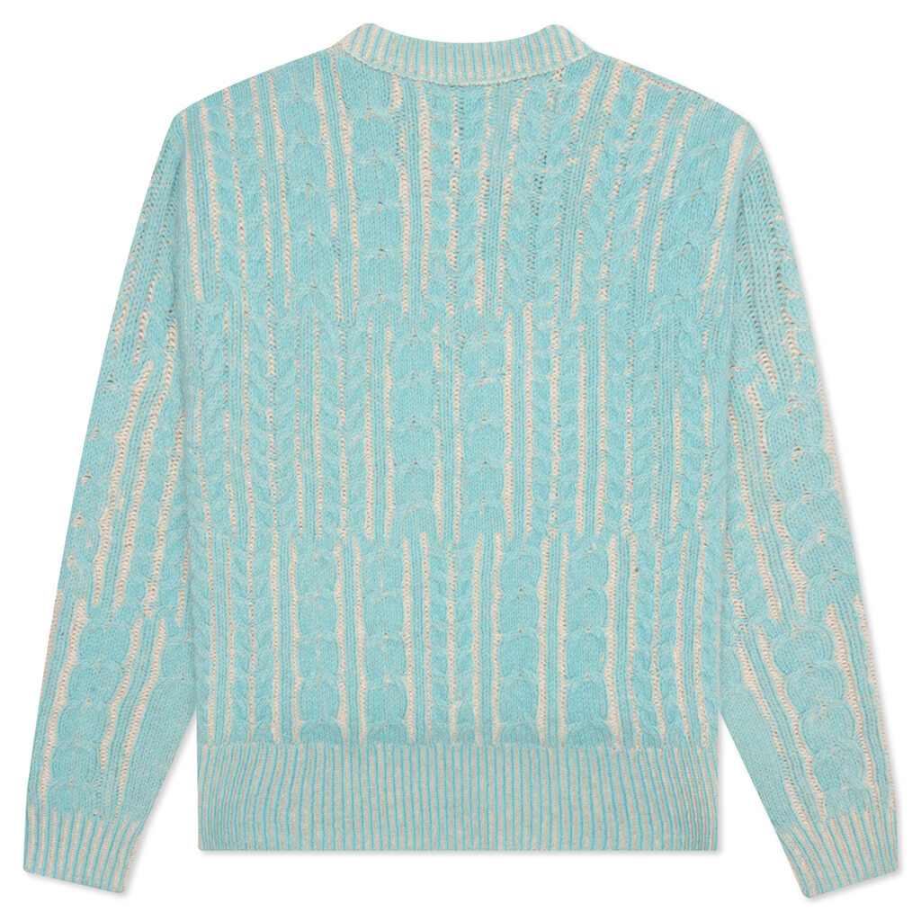 Knitted Crewneck - Turquoise Blue, , large image number null