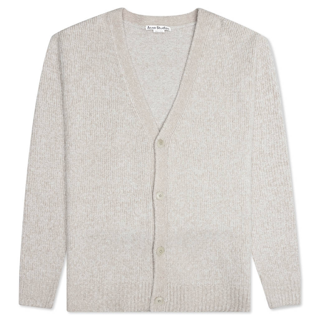 Wool Blend Cardigan - Light Taupe