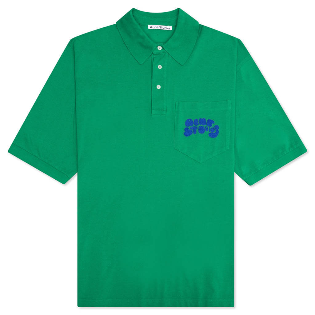 Bubble Logo Polo T-Shirt - Electric Green