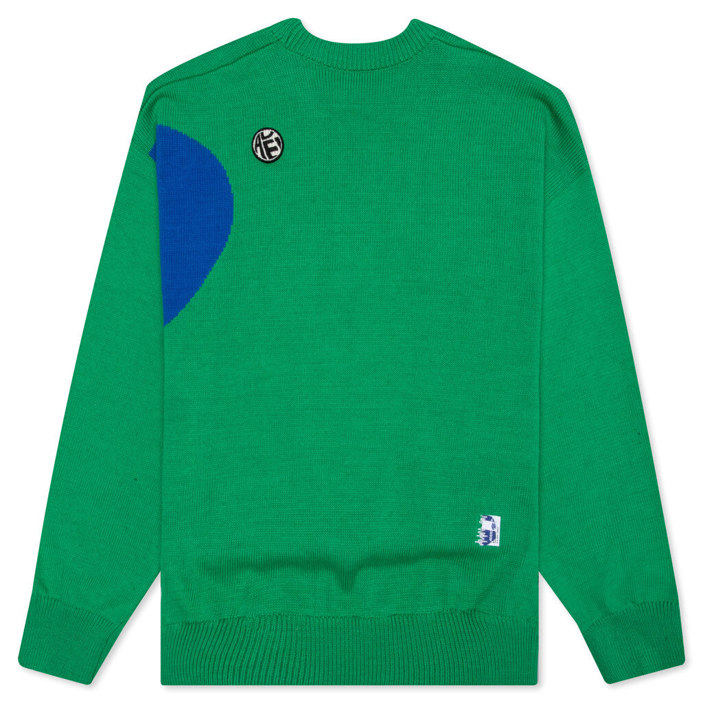 Twin Heart Logo Knit - Green, , large image number null
