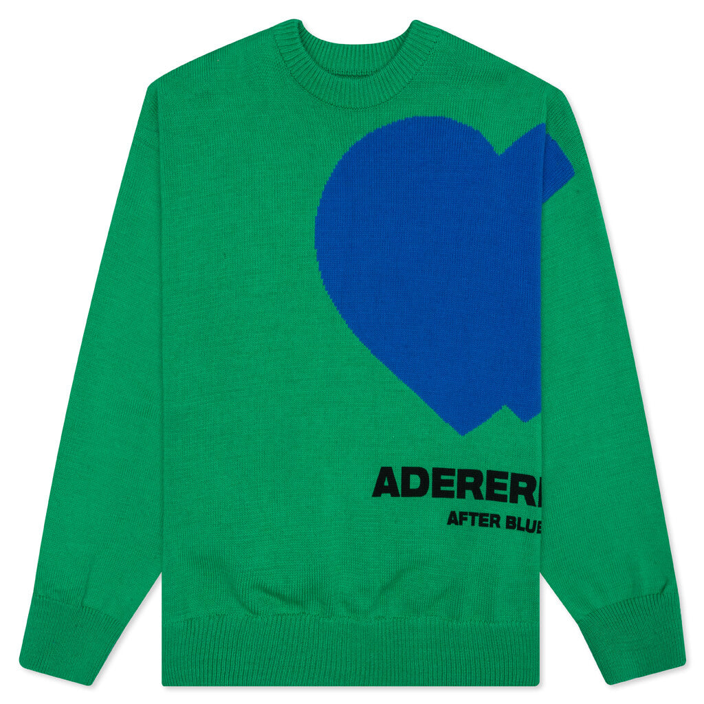 Twin Heart Logo Knit - Green, , large image number null