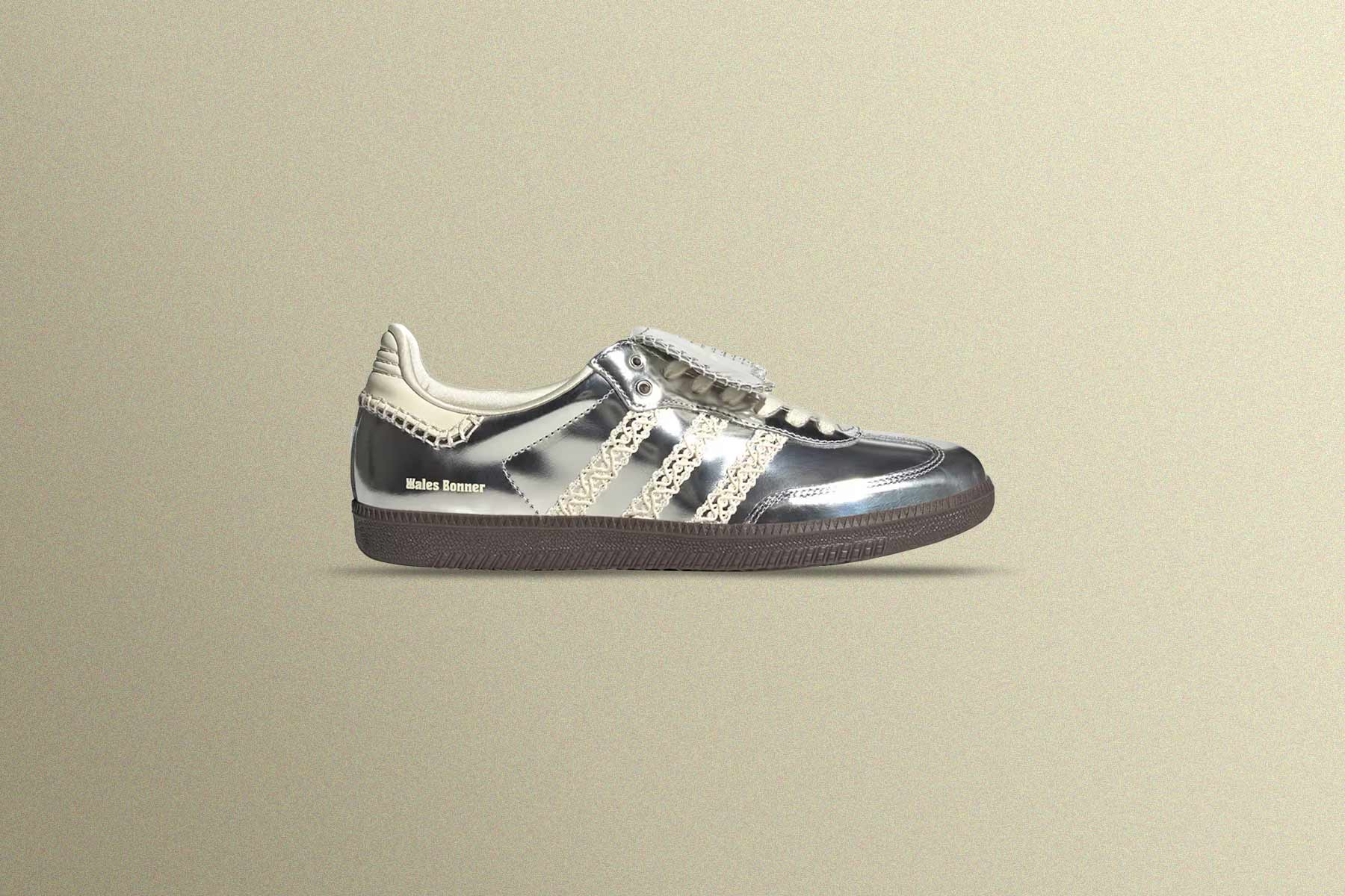 Adidas Originals x Wales Bonner Samba Silver - Silver/White, , large image number null