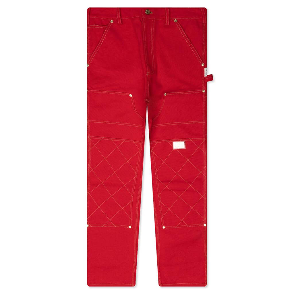 Double Knee Pant - Red Plaid