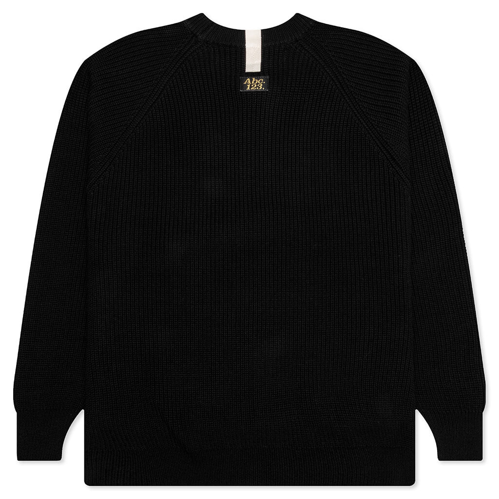 Ribbed Crewneck - Anthracite Black