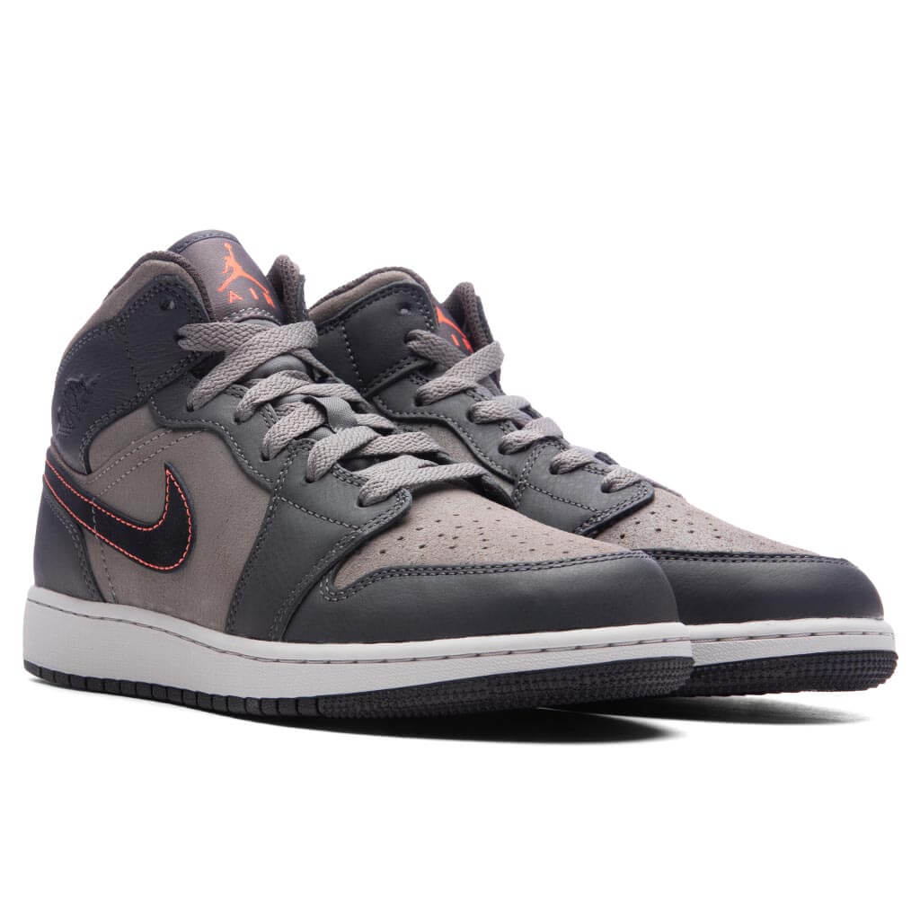 Air Jordan 1 Mid SE BG (GS) - Night Stadium/Black/Flat Pewter