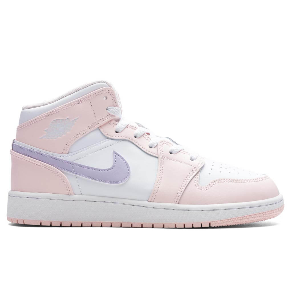 Air Jordan 1 Mid (GS) - Pink Wash/Violet Frost/White