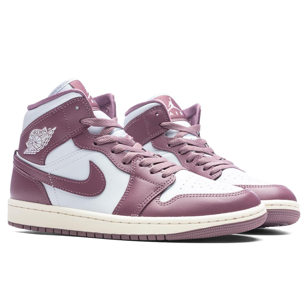 Air Jordan 1 Mid Women's - Pure Platinum/Sky J Mauve/Sail, , large image number null