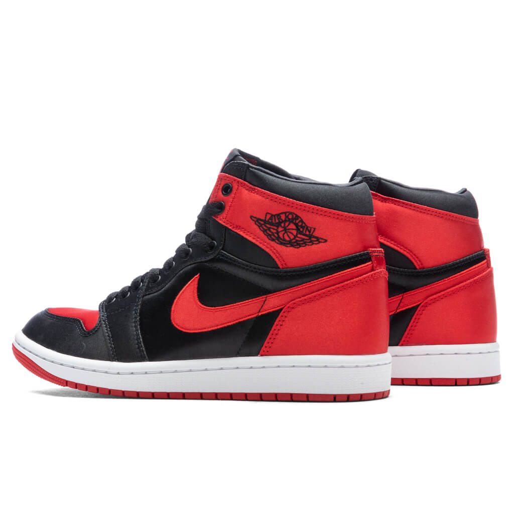 Women's Air Jordan 1 Retro Hi OG 'Satin Bred' - Black/University Red/White, , large image number null