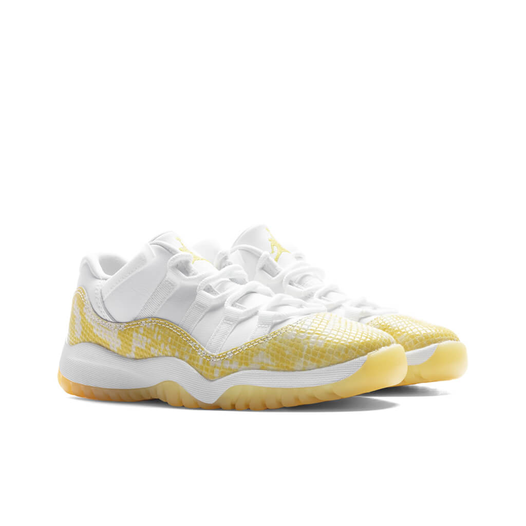 Air Jordan 11 Retro Low (PS) Yellow Snakeskin - White/Tour Yellow/Sail