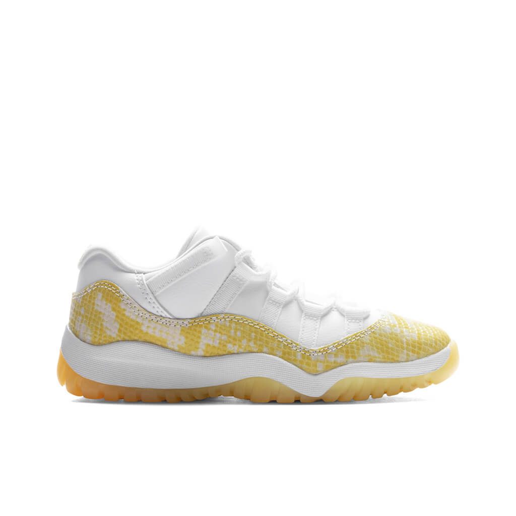 Air Jordan 11 Retro Low (PS) Yellow Snakeskin - White/Tour Yellow/Sail