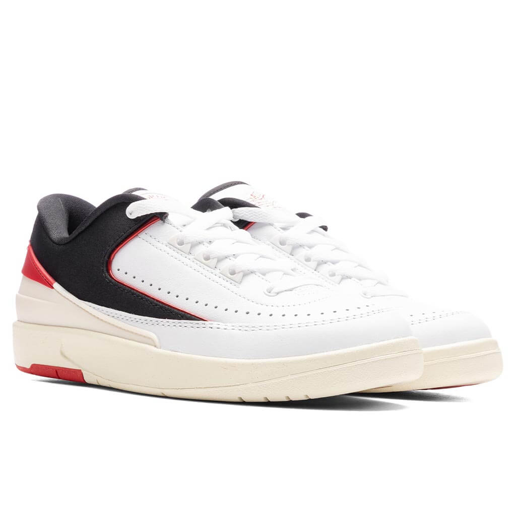 Women's Air Jordan 2 Retro Low - White/University Red/Coconut Milk