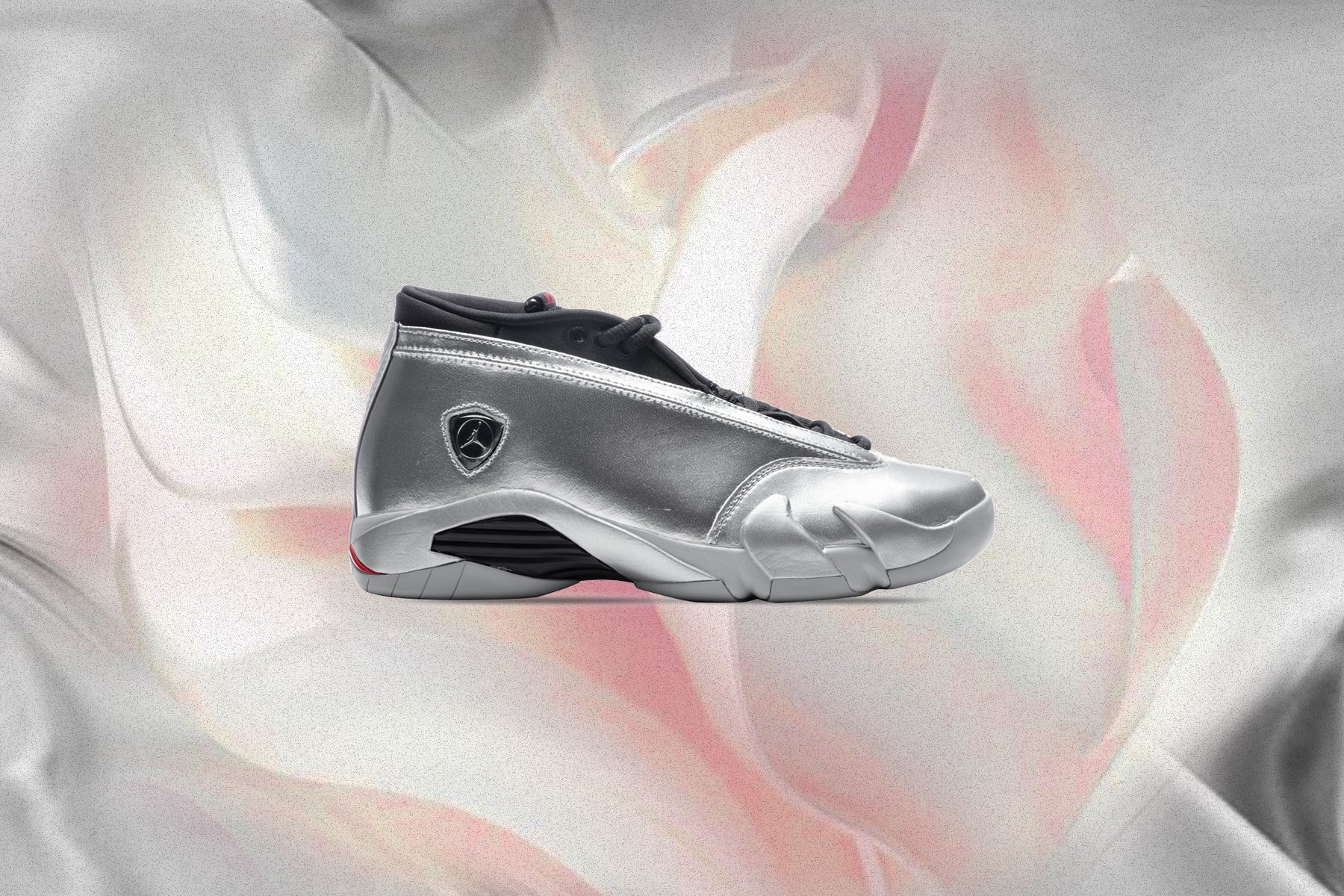 Air Jordan 14 Retro Low Women's - Metallic Silver/Fire Red/Wolf Grey, , large image number null