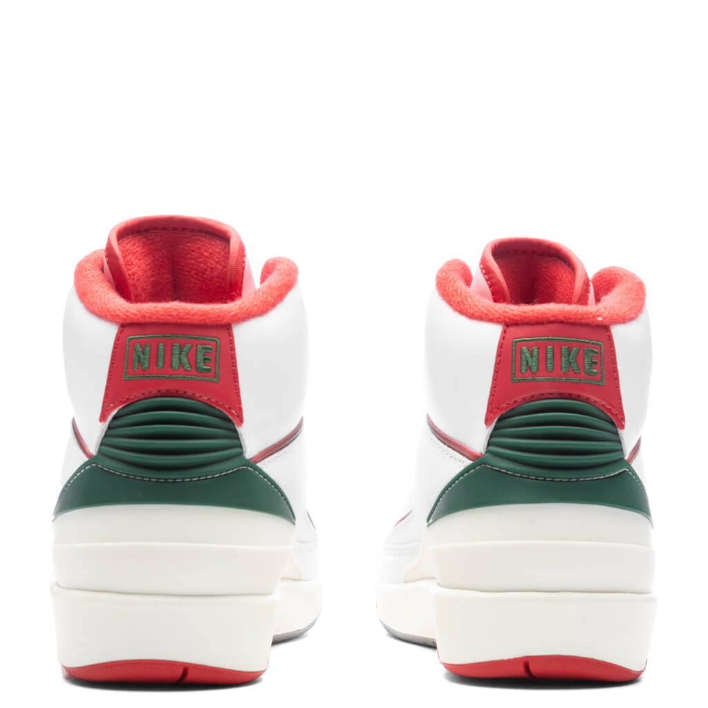 Air Jordan 2 Retro (GS) 'Italy' - White/Fire Red/Fir, , large image number null