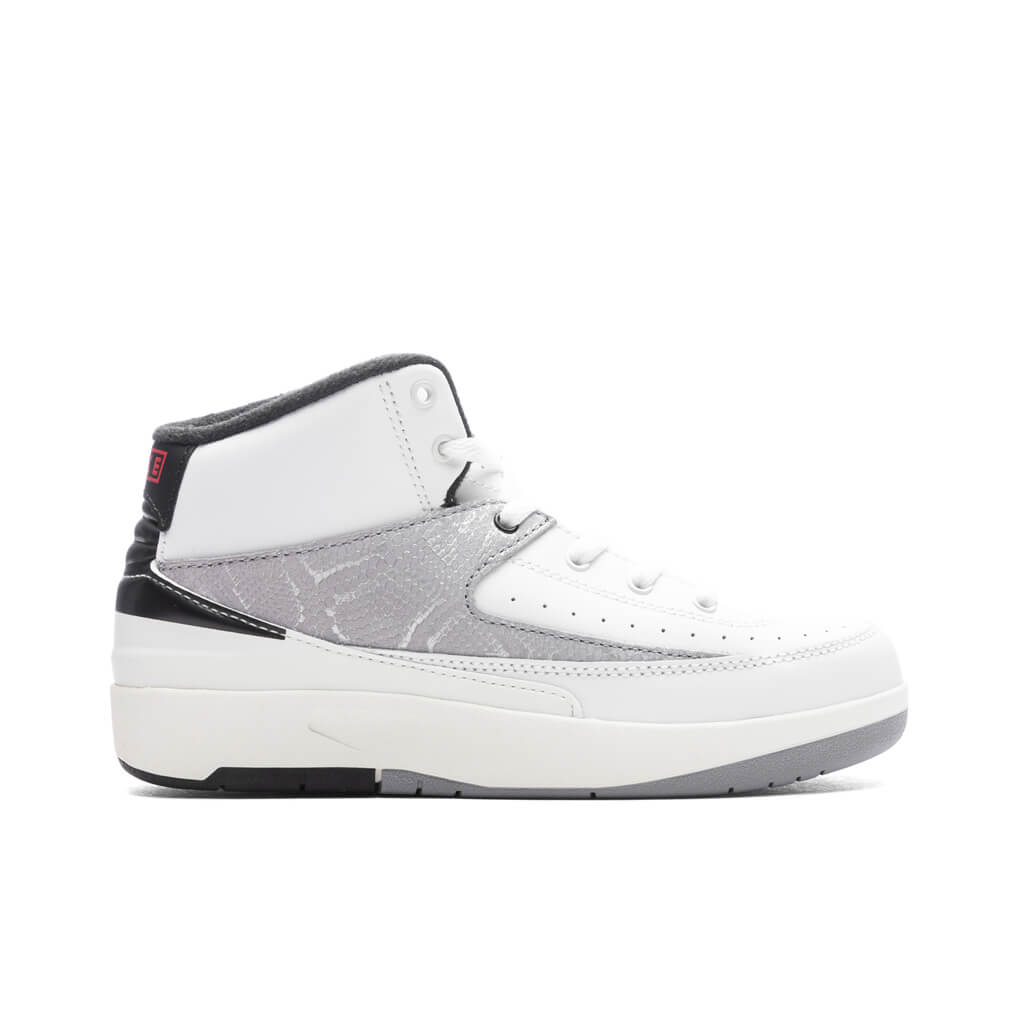 Air Jordan 2 Retro (PS) 'Python' - White/Fire Red/Cement Grey, , large image number null