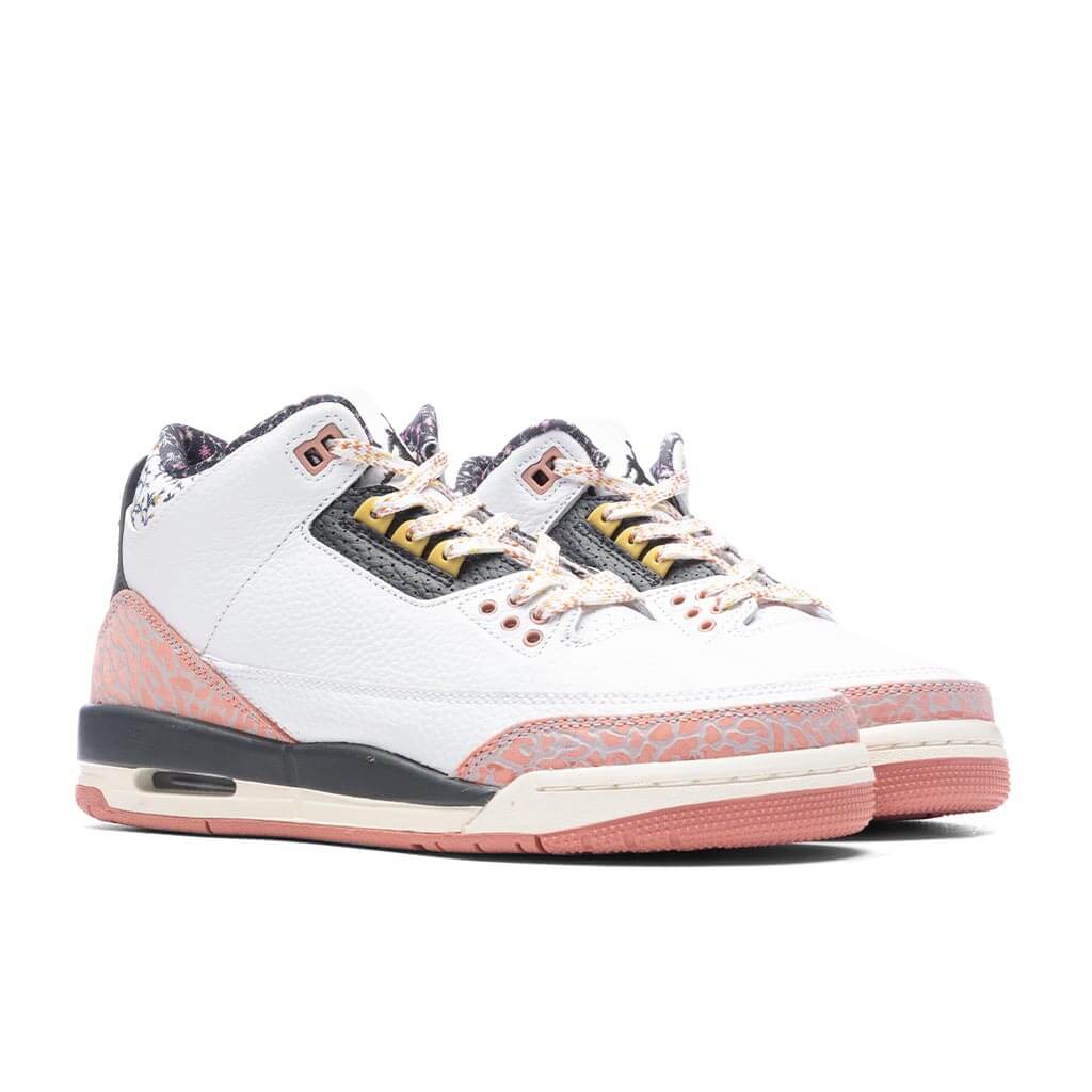 Air Jordan 3 Retro (GS) 'Vintage Floral'  - White/Anthracite/Red Stardust