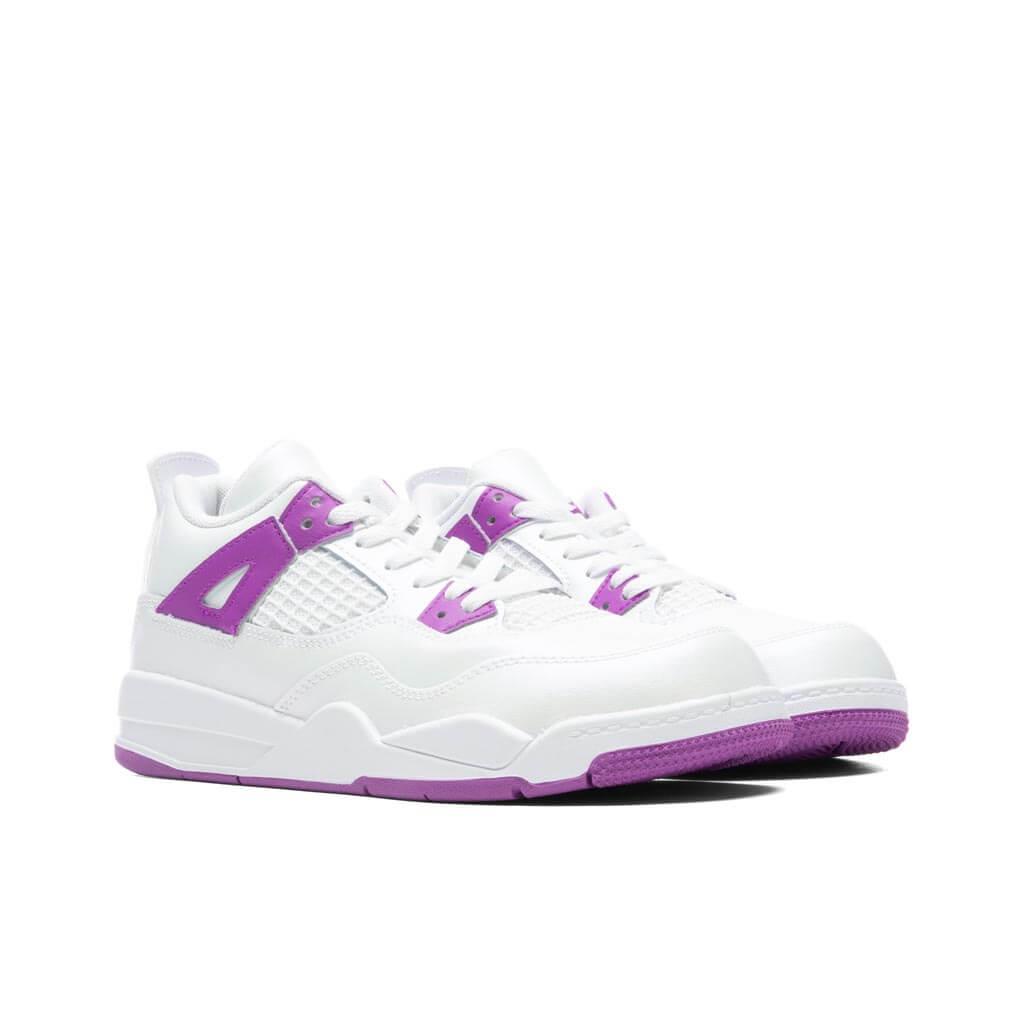 Jordan 4 Retro (PS) - White/Hyper Violet