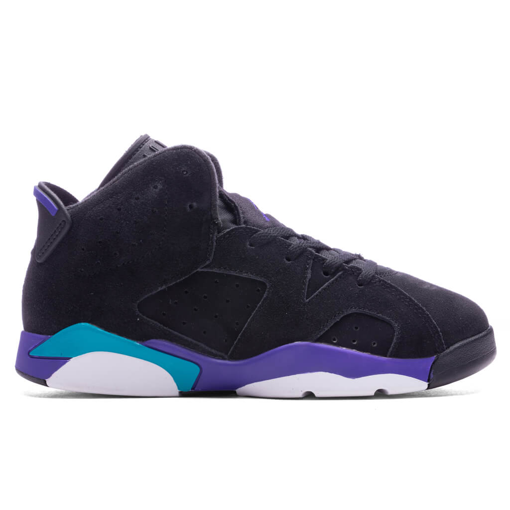 Air Jordan 6 Retro (PS) 'Aqua' - Black/Bright Concord/Aquatone