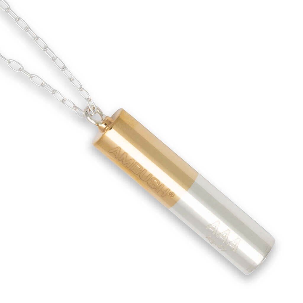 Battery Charm Necklace - Silver/Gold, , large image number null