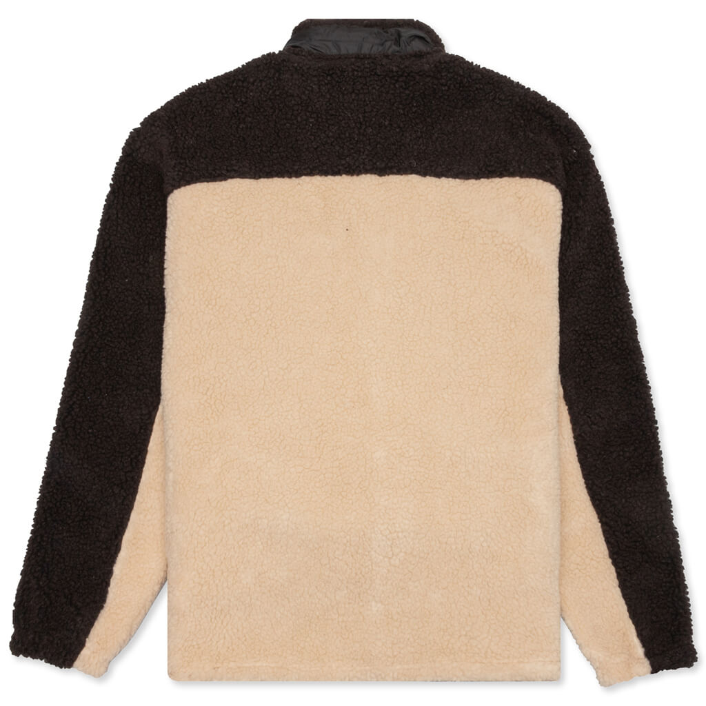 Fleece Zip Top - Brown/Beige