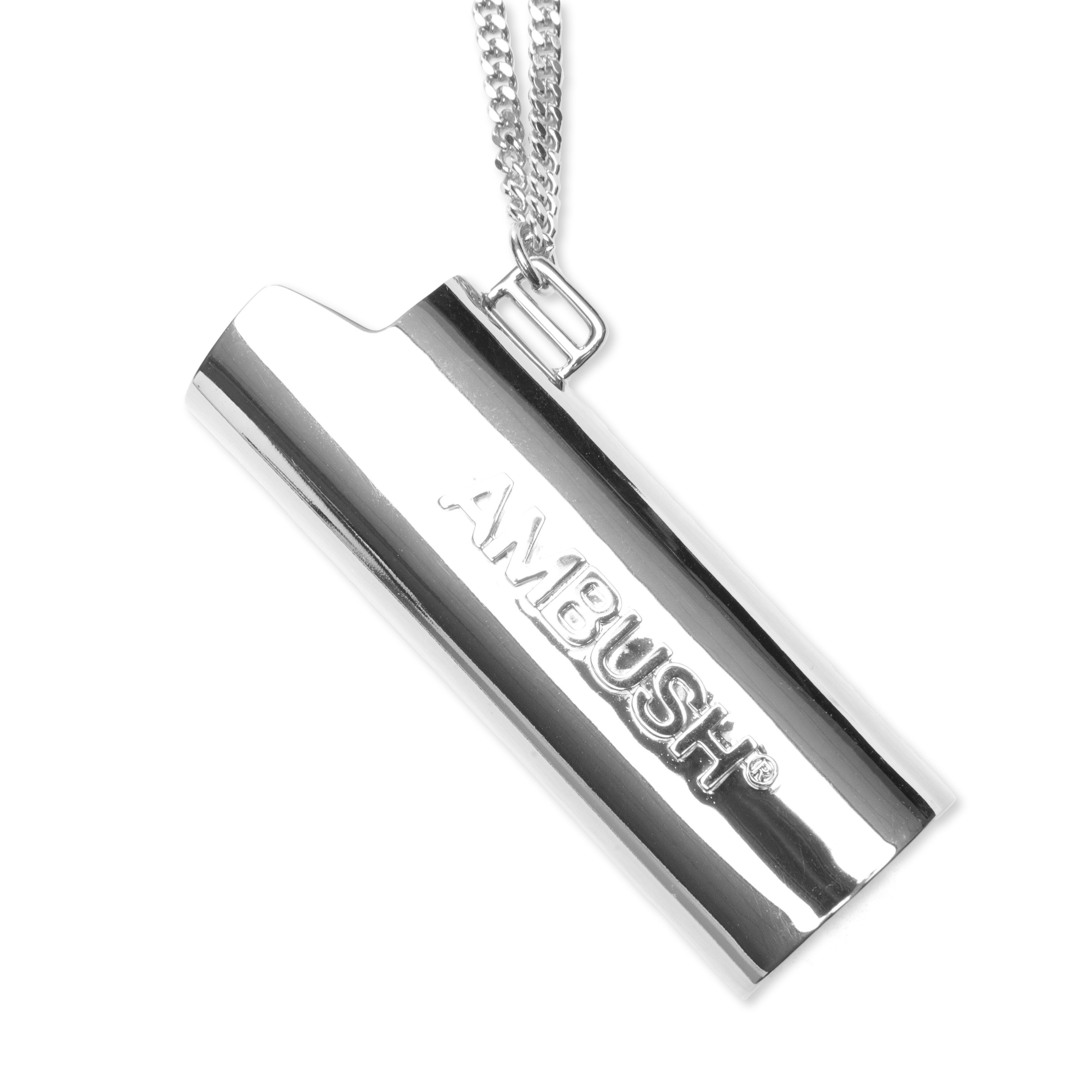 Logo Lighter Case Necklace - Silver/No Color