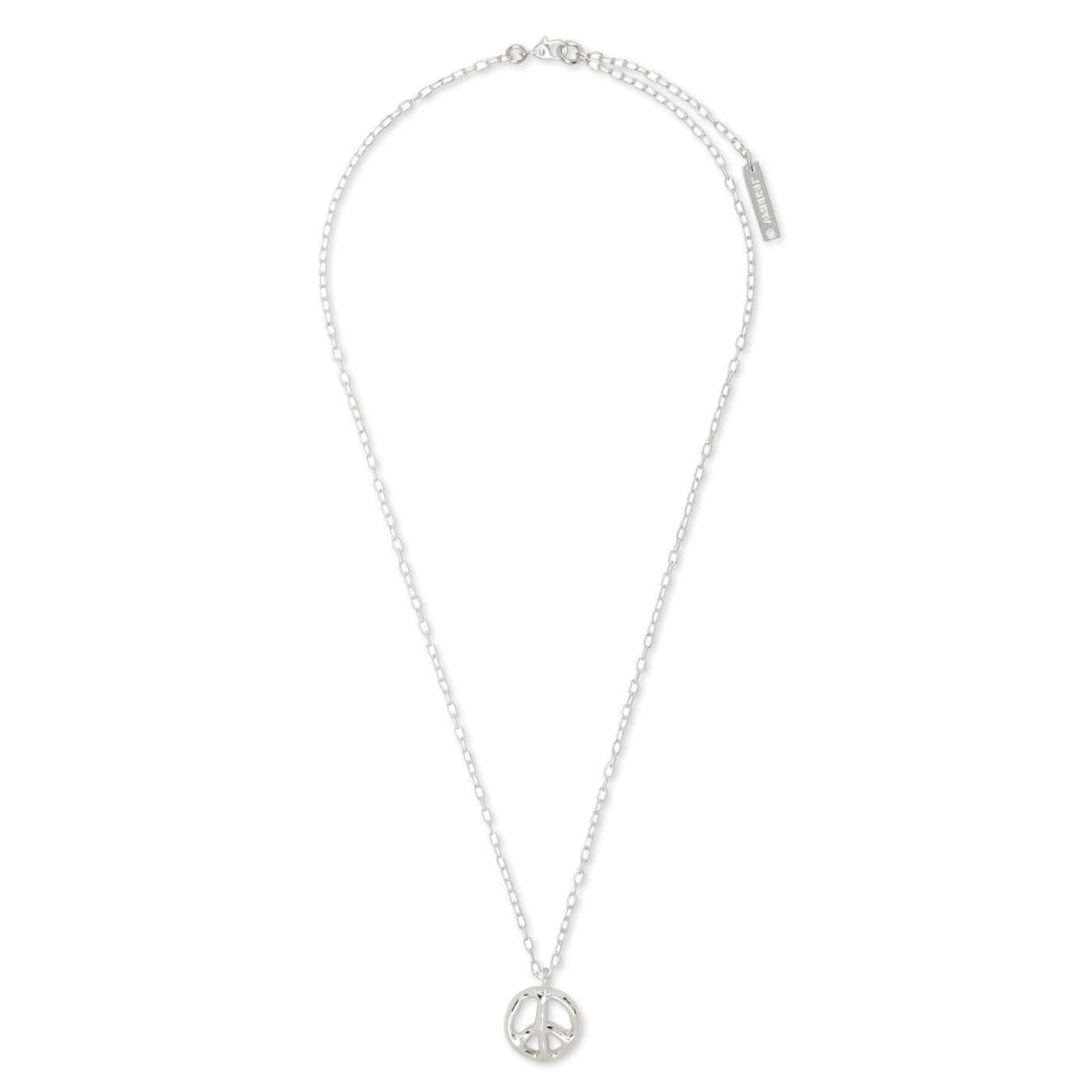 Peace Charm Necklace - Silver