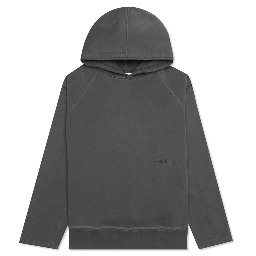 Raw Edge Hoodie - Black/Black