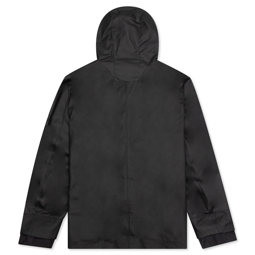 Rubber Coated Hoodie - Black