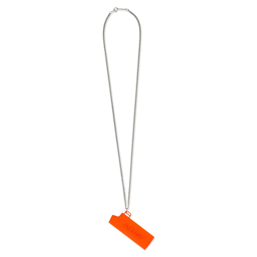 Logo Lighter Case Necklace - Orange